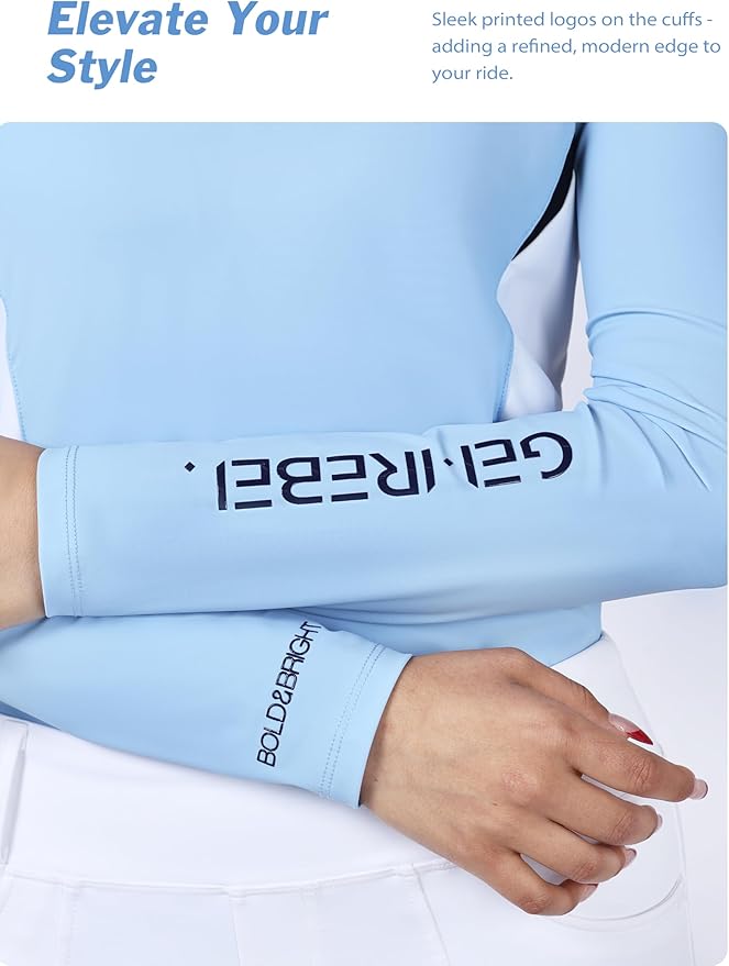 Women's Horse Riding Shirt Long Sleeve Top Comfortable Breathable Quick-Dry Horseback Riding Shirts Equestrian Women