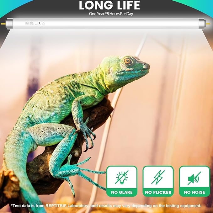 T5 UVB Reptile Light 10.0 HO Combo Kit, 35" UVB Light Adjustable Brightness & UVA UVB, 39W Reptile Lamp for Tropical & Deserts Such as Bearded Dragon