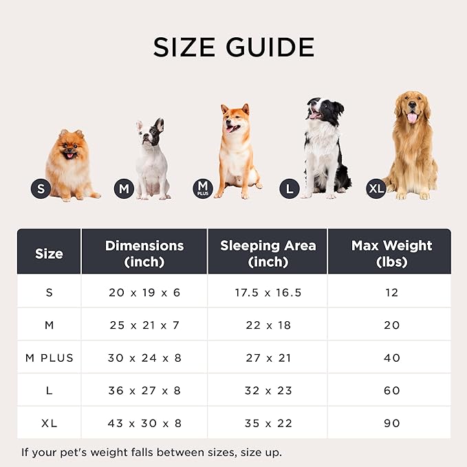 Bedsure Cute Dog Bed for Large Dogs - Washable Furry Puppy Beds, Rectangle Orthopedic Corduroy Fleece Pet Beds with Removable Zipper Cover, 36x27x8inches, Camel Brown