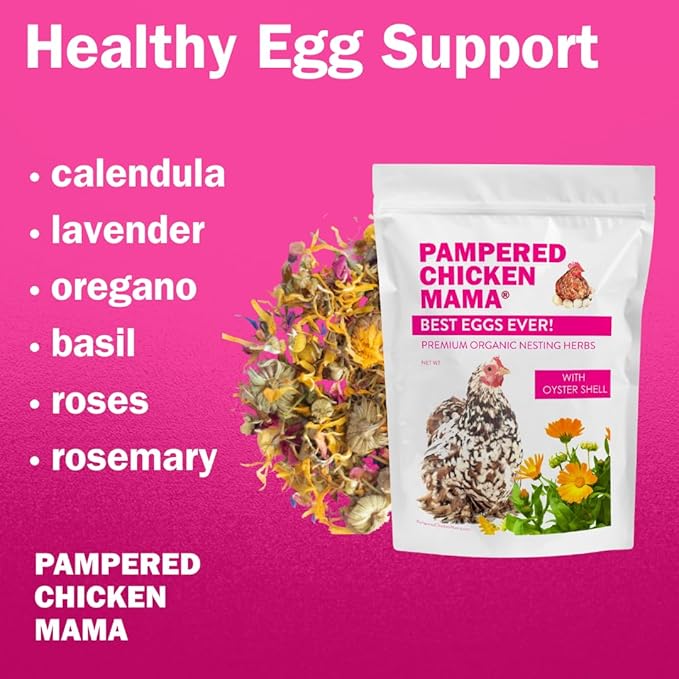 Pampered Chicken Mama Backyard Chicken Treats for Great Eggs - All-Natural Backyard Chicken Feed Supplies - Hen Treats for The Best Eggs Ever - High Calcium Supplement for Chickens (8 pounds)