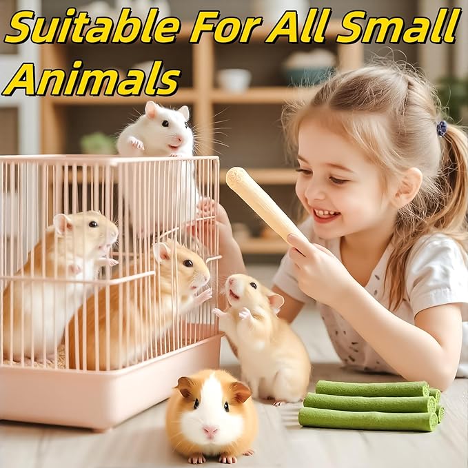 Bunny Chew Stick Rabbit Toy Treat 140g 4 in 1 Molar Stuff Organic Natural Snack Apple Branch Sweet Bamboo Timothy Hay Alfalfa Food Clean Teeth Hamster Chinchilla Parrot Gerbil Squirrel
