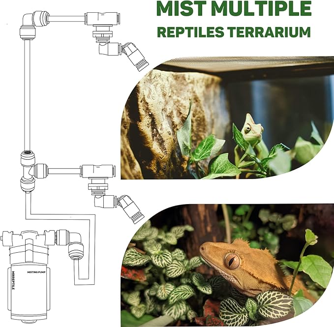MRREPTILE Reptile Mister, Misting System for Reptiles Terrarium, Mister for Chameleon Turtle Lizard, MS200 Mister New Version, Tank Mister