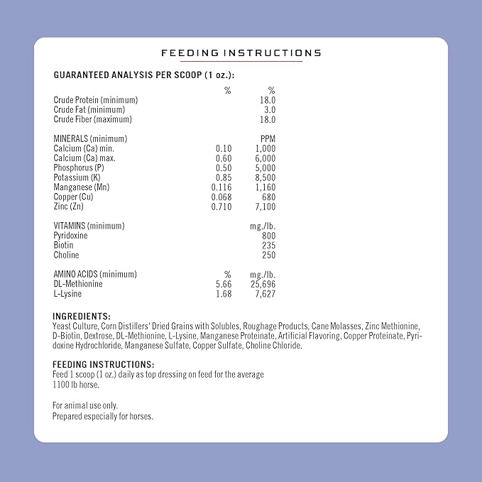 Formula 707 Hoof Health Equine Supplement, 10 lb Bag - 160 Servings – Biotin, Amino Acids, and Minerals to Improve and Support Healthy Horse Hooves