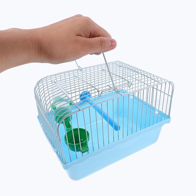 Kisangel Portable Bird Cage Food Box Water Bottle Spacious Travel Carrier for Parakeets Lovebirds Pets Easy to Transport for Outdoor Adventures