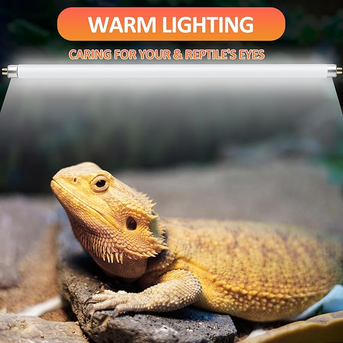 T8 UVB Reptile Light 15W 10.0-2 Pack,UVA UVB Light Bulb for Reptiles,Reptile UVB Lamp Tube for Bearded Dragon