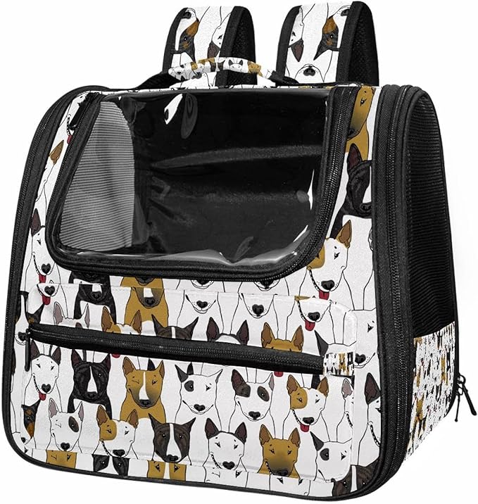 Colorful Bull Dogs Pet Carrier Soft Sided Carrier for Small Medium Cats Dogs