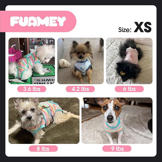 FUAMEY Dog Recovery Suit Male,Dogs Surgery Neuter Suits Puppy Spay Shirts for Female Protect Dog's Skin Anti Licking Abdominal Wounds Doggie Onesie Pet Bodysuit Alternative to Cone Grey Camouflage XS