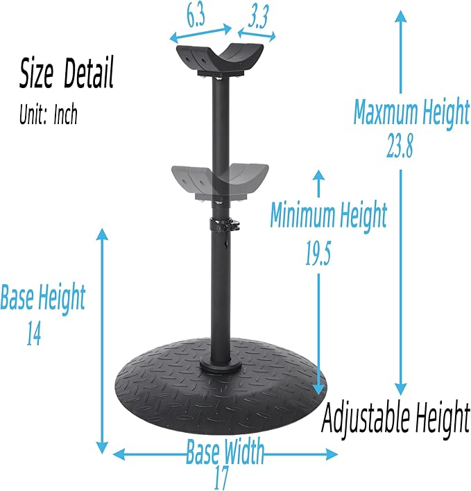 Horse Hoof Stand, Height Adjustable Farrier Stand for Horse Hoof Trimming, 17 in Wide Round Base for Foot Balance Control