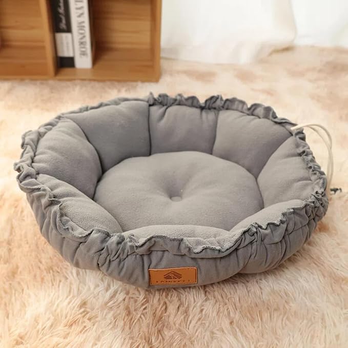 AYONS Pet Pad for Cats & Small Dogs - Deep Gray & Dark Green, S/M/L Sizes, Soft Comfortable Sleeping Cushion, Non-Slip Bottom Rest Bed, Washable Indoor Cuddle Mat