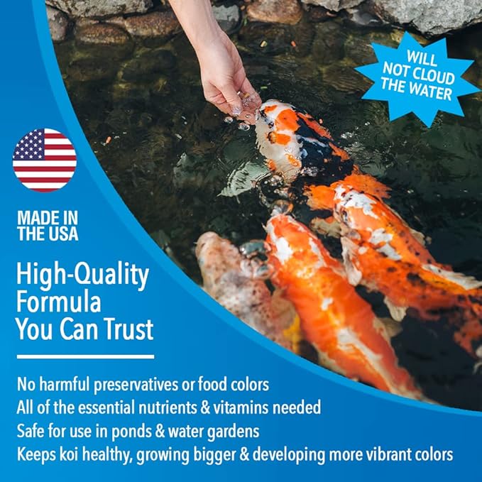 MICROBE-LIFT MLLMPSM Mini Floating Fish Food Pellets for Ponds, Water Gardens, and Fountains, for Small Live Goldfish and Koi, 12 Ounces