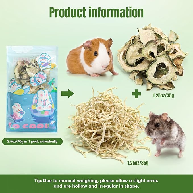 Abizoo Rabbits Chew Treats Natural Papaya Chew Toys for Bunny – Healthy, Tasty Snack for Guinea Pig Rabbit Chinchilla, Supports Digestion and Dental Care