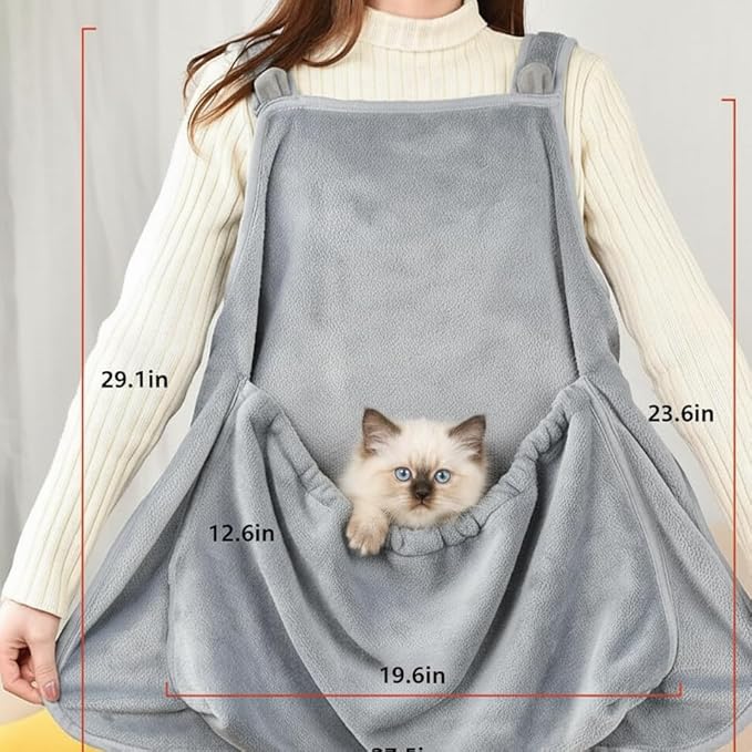 Cat Apron Carrier, Pet Sleeping Bag, Kitten Hands-Free Soft-Sided Carrier Pouch Sling for Small Sized Animals Cat Carrier Pouch Pet Sling Carrier for Small Sized Animals (B,1Pcs)