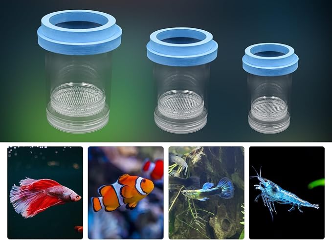 3 Pack Breeder Box for Fish Tank, Baby Fish Separator for Aquarium, Floating Breeding Isolation Box for Betta, Shrimp, Clownfish, Guppy