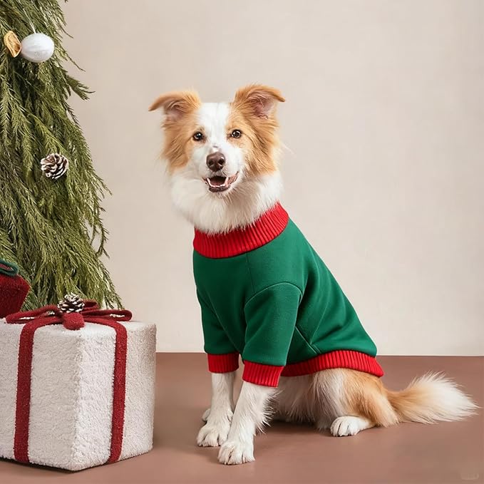 Custom Dog Hoodie, Personalized Sweatshirt with Photo Text Name Logo, Customized Hooded Sweater for Small Medium Large Dogs & Cats (Green + Red Sleeves, XX-Large)