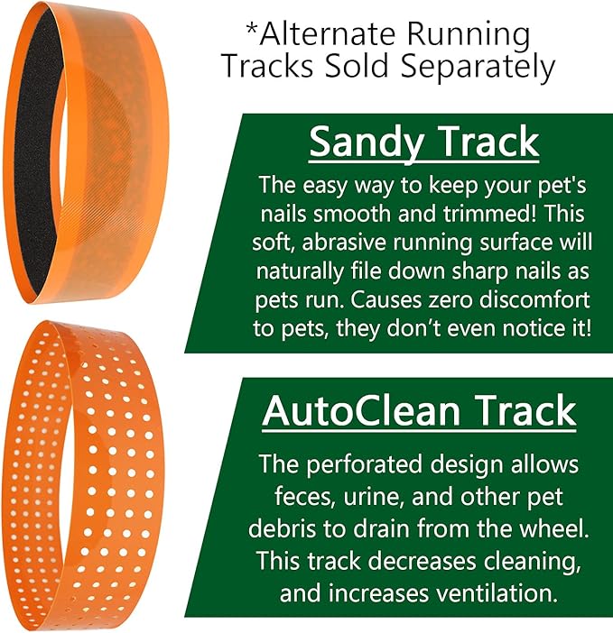 Sandy Track - for Orange Silent Runner 12" Regular - Textured Nail Trimming Track for Pet Exercise Wheel