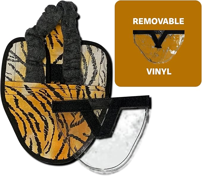 Hen Holster Wrap-Around Bird Diaper & Harness for Larger Pigeons, Small Breed - with Removable Liner, Adjustable Fit for Outdoor Adventures & Indoor Use, Easy to wear - Tiger, XS