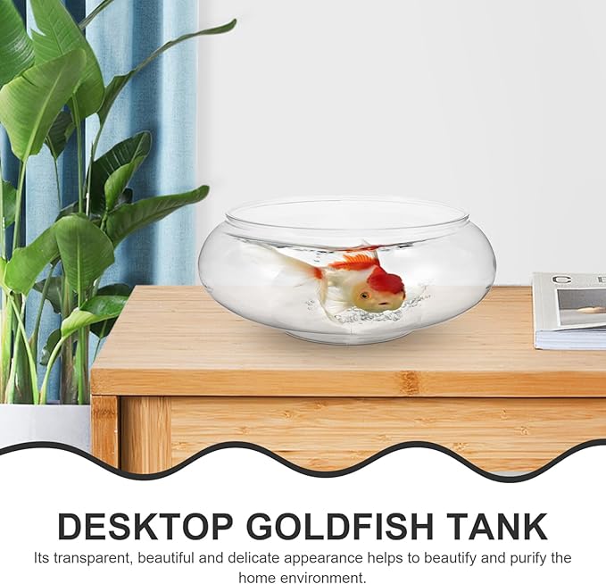 GANAZONO Clear Fish Bowl Vase Bubble Round Planter Terrarium Fish Bowl Aquatic Plant Pot Daffodil Pot Hydroponic Planter Tank Aquarium
