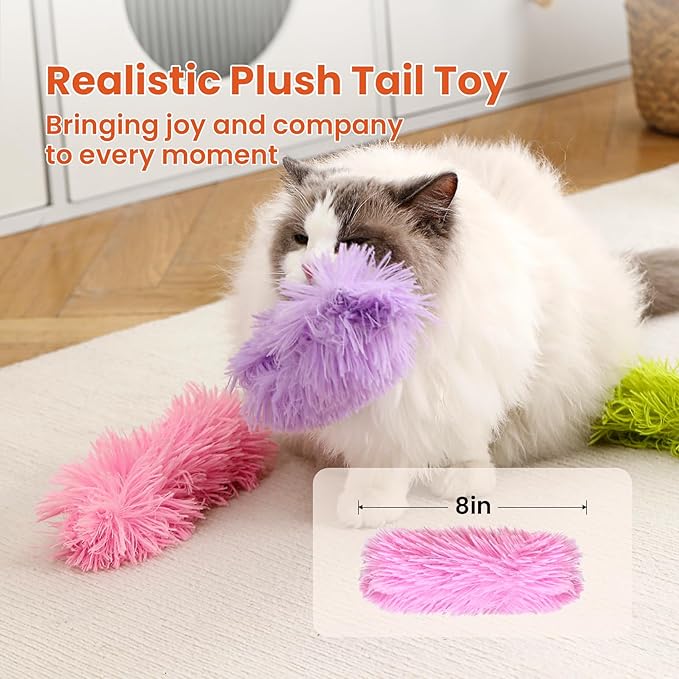 3 Pack Cat Pillow Toys with Catnip, Soft Plush Crinkle Cat Kicker Toys, Interactive Indoor Kitten Chew Toys for Kitty Exercise, Catnip Toys, Promotes Self Play for All Breeds