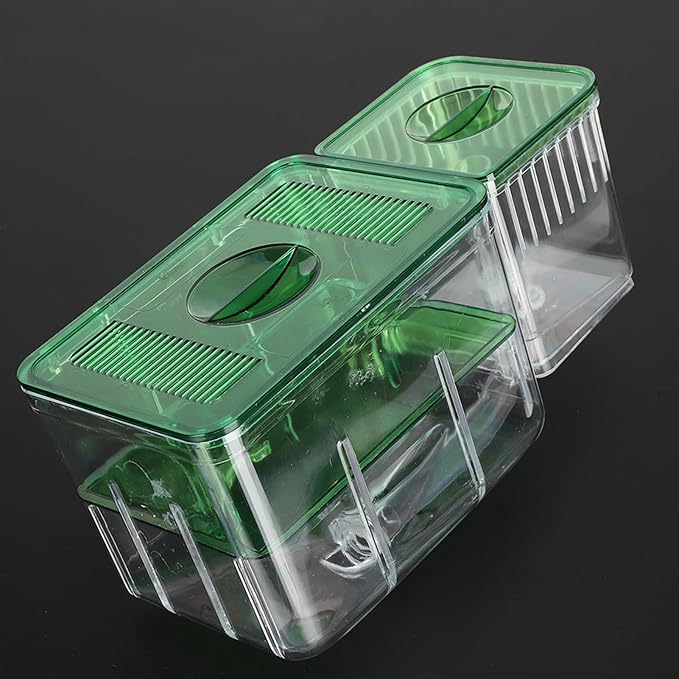 Breeder Box for Fish Tank, Breeding Transparent Aquarium Little Hatching Tanks Double Layer Isolation Hatchery Incubator Injured Small Shrimp Nursery Tank Divider Safe Separation