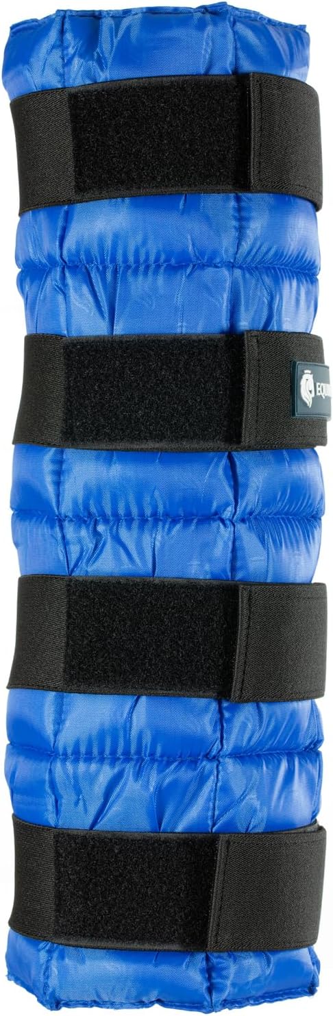 Equinavia Cool Relief Therapy Ice Boots Leg Wraps Pair for Horses, Gel Pack with Adjustable Straps | 16.5" x 15.5" with Storage Bag - Royal Blue - Pair - One Size