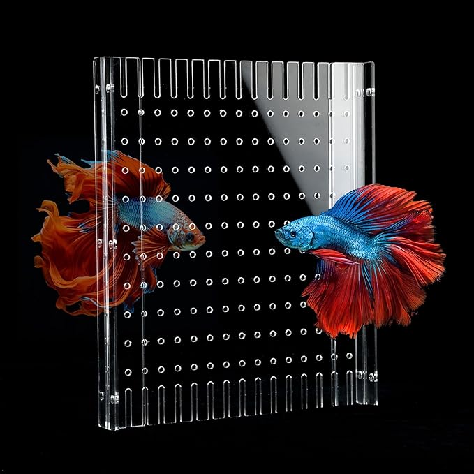Aquarium Divider Clear 10/15/20 Gallon Fish Tank Divider with Suction Cups (15/20 Gallon)