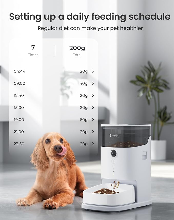 PF2 Smart Automatic Cat Feeder 3.5L WiFi Pet Feeder with Camera & Voice Call App Control Data Monitoring Timed Feeding Freshness Preservation Easy-to-Clean Ceramic Bowl – for Cats & Small Dogs