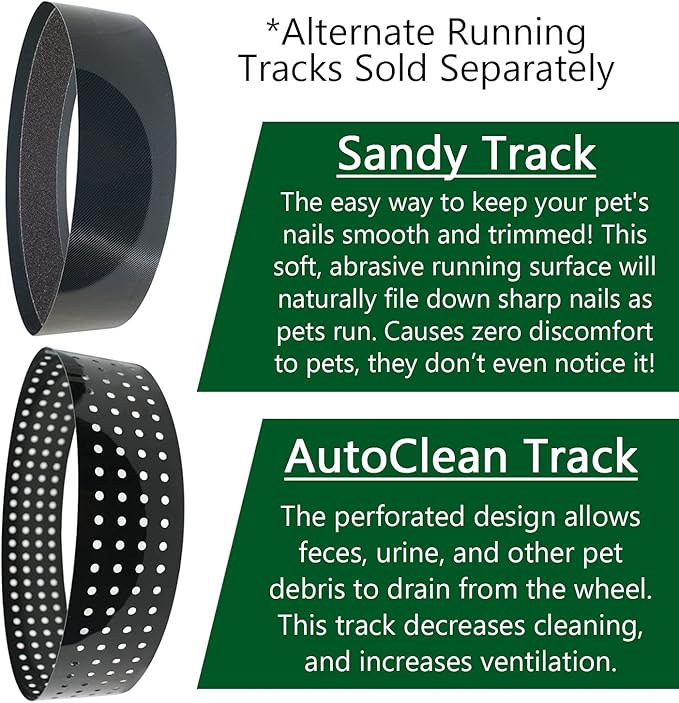 Sandy Track - for Silent Runner 12" Regular Glow Wheel - Textured Nail Trimming Track for Pet Exercise Wheel