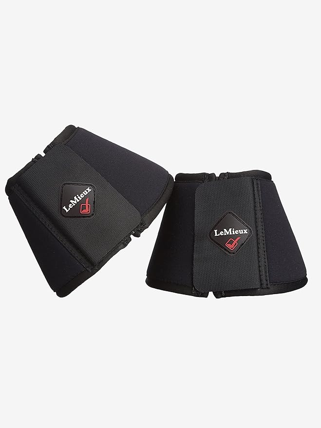 LeMieux Black Ballistic Overreach Horse Boots - Over Reach or Bell Boots for Horses - Protective Gear and Training Equipment - Equine Boots, Wraps & Accessories