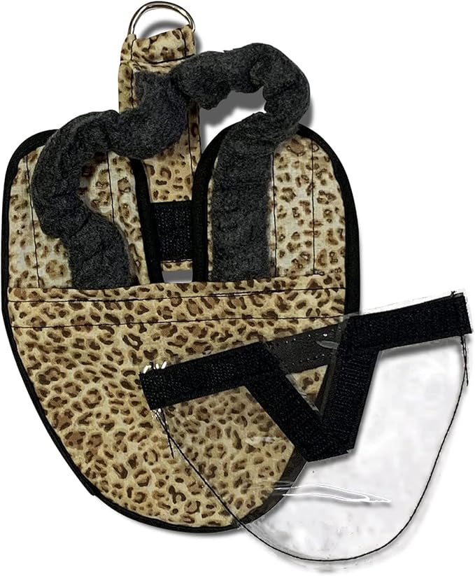 Hen Holster Wrap-Around Bird Diaper & Harness for Larger Pigeons, Small Breed - with Removable Liner, Adjustable Fit for Outdoor Adventures & Indoor Use, Easy to wear - Leopard, XS