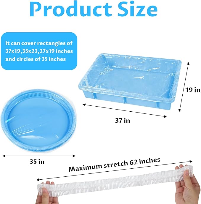 Disposable Small Animal Cage Liners, Plastic Liners Can Cover 37x19, 34x22 30x20 Inches, Suitable For Rabbits, Birds, Guinea Pigs, Chinchillas(50)