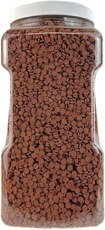 Aquatic Foods Inc. 8mm - 1/3" Brine Shrimp & Red Algae Color Enhancing Sinking Wafers for Shrimp, Snails, Crabs, Plecos, Catfish. Bottom and All Tropical Fish...WL 10oz Sm Jar