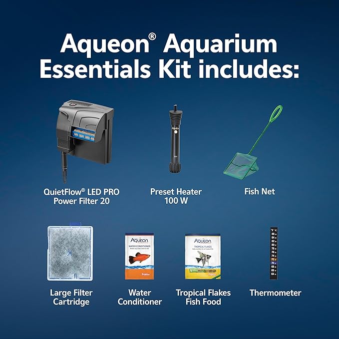 Aqueon Fish Tank Aquarium Essentials Starter Kit for 29 Gallon Tanks