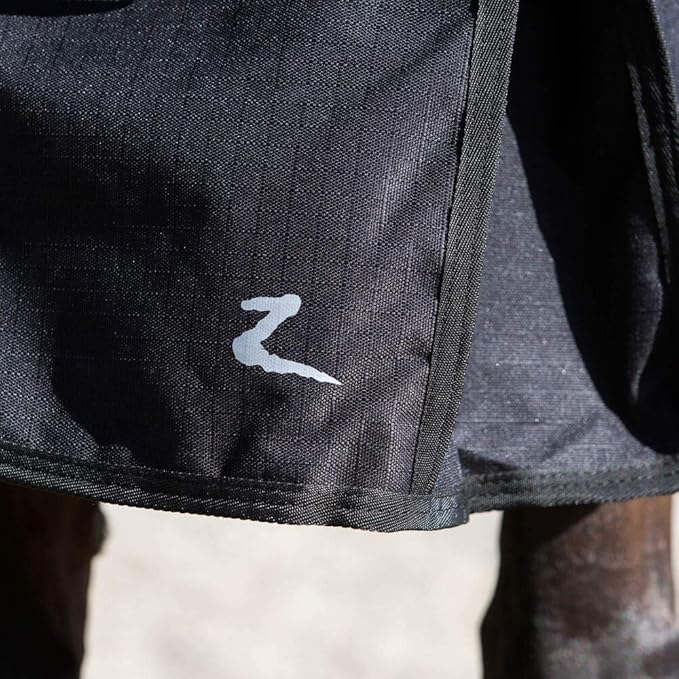 HORZE Nevada Heavy Weight 1200D Waterproof Horse Winter Turnout Blanket (400g Fill) - Black - 69 in