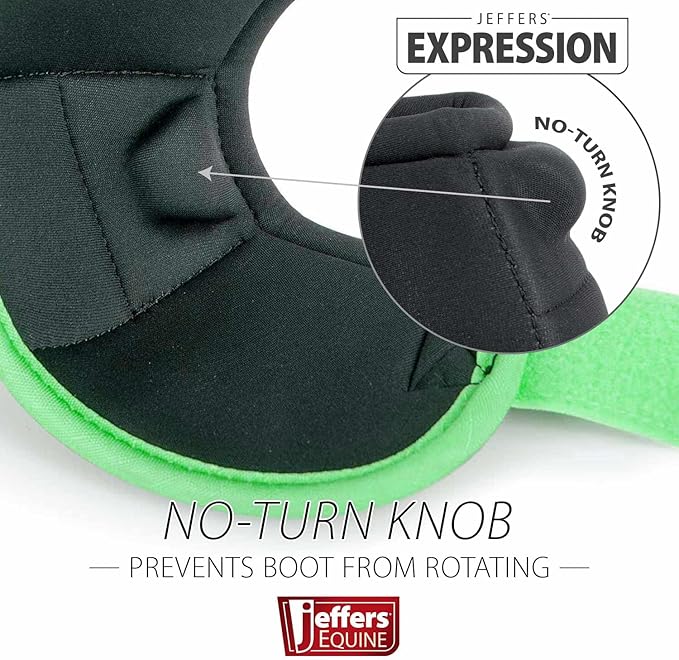 Jeffers Expression No Turn Bell Boots for Horses - Pink & Lime, Medium | Shock Absorbing Hoof Protection | Secure Double Hook & Loop Closure, Perfect for Turnout, Training, & Riding - 1 Pair