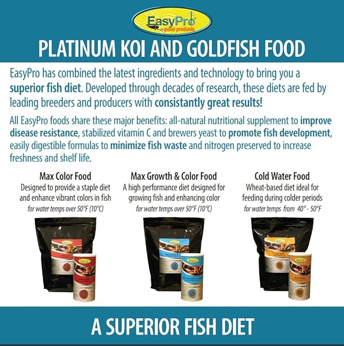 EasyPro PC33 Platinum Koi & Goldfish Food, 33 lb
