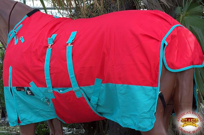 HILASON 1200D Waterproof Winter Horse Blanket Neck Cover Belly Wrap | Turnout Blankets for Horses