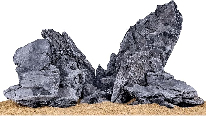 6.6LB Seiryu Rock Stone for Aquascaping,4-6 inch Natural Aquarium Landscape Stones for Aquariums,Fish Tank Decor Rocks for Landscaping, Paludariums & Micro Landscapes