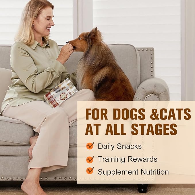 Dehydrated Freeze Dried Chicken for Cat & Dog Treats, Pet Training Dehydrated Snack for Dogs,Natural Single Ingredient High Protein Chickens Breast Snacks,Cat Jerky Chews for Dog