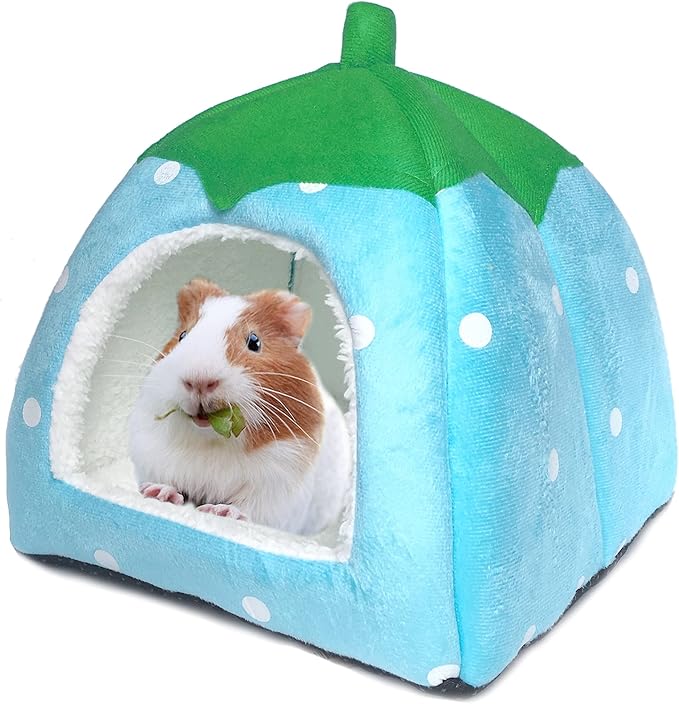 Guinea Pig Hideout Bed Dwarf Rabbit House Cave Accessories Cozy Hide-Out for Little Bunny Hedgehog Ferret Chinchilla&Other Small Animals