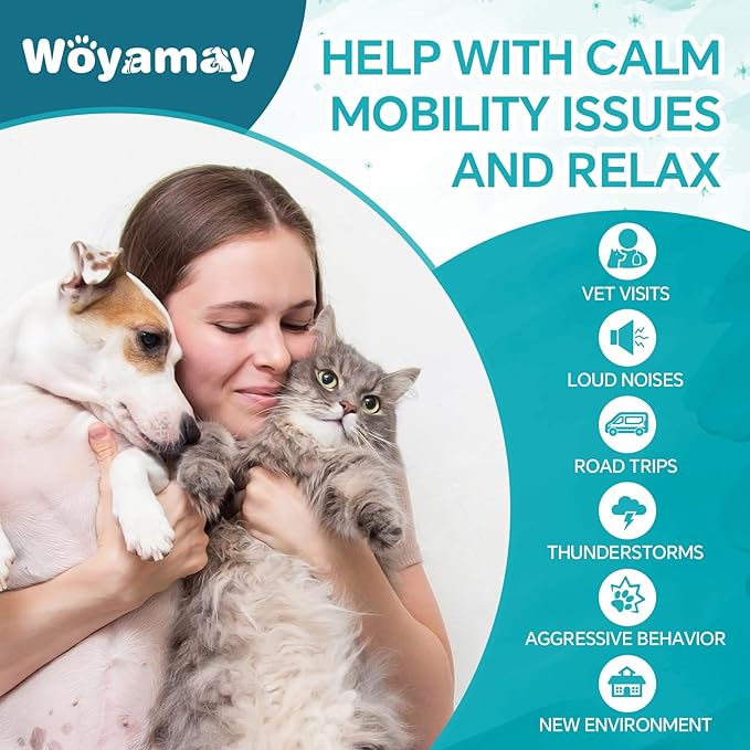 Hemp Oil for Dogs and Cats - Hemp Oil Drops Rich in Omega 3, 6, 9 and Organic Extract Helps Pets with Аnxiеty, Pаin, Strеss, Slееp, Аrthritis, Sеizures Rеlief, Pets Calming Treat-1 Pack