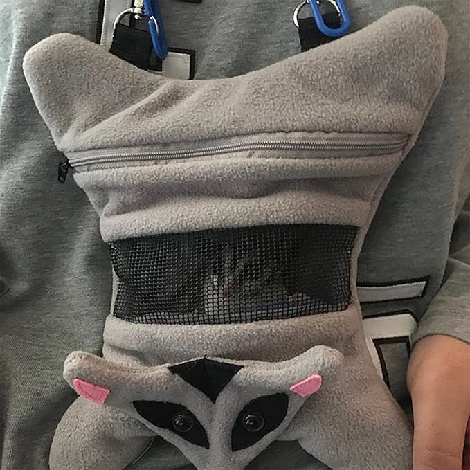 Glider Bonding Pouch - Carry Bonding Pouch for Sugar Gliders, Rats, Ferrets, Chinchillas, Squirrels, Marmosets, Hamsters, Gerbils & Small Animals
