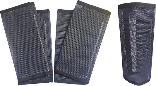 Horse Fly Leggings Boots – Set of 4 UV-Protective Stretch Mesh Fly Boots with Stays, Full‑Leg Coverage