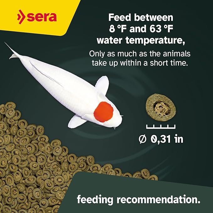 sera Koi Professional Spring & Fall Food 4.86 lb/2200 g | Floating Pellets for Immune Support & Condition | for Temperatures Below 63°F | Enriched with Vitamins & Omega Fatty Acids