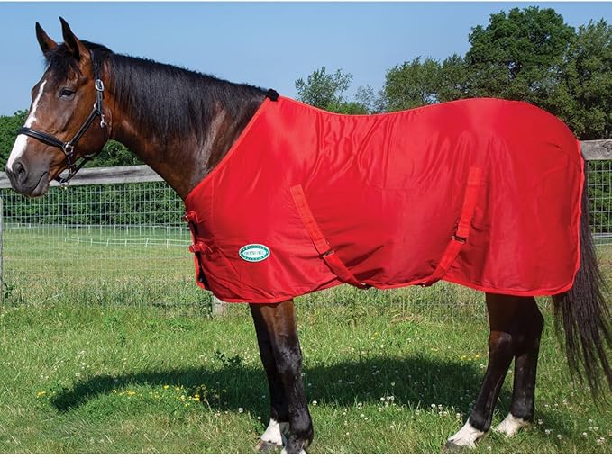 Country Pride Solid Color Cotton Poly Summer Stable Sheet (74, Red)