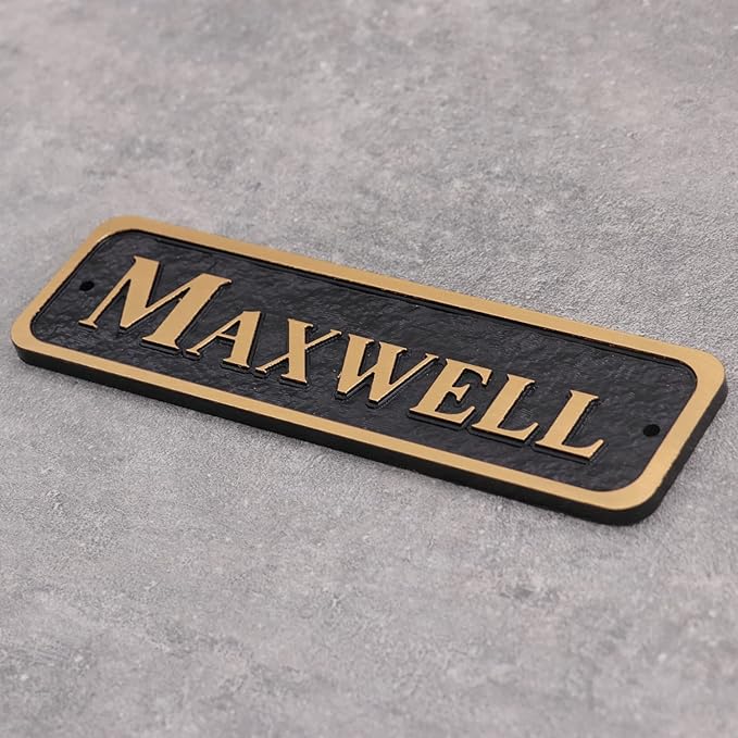 Acrylic Horse Stall Name Plate, 2.4" x 8" Personalized Stall Signs, UV Protected, Custom Pet Name Sign, All Weather Adhesive, Mounting (Rose Gold, Style 3)