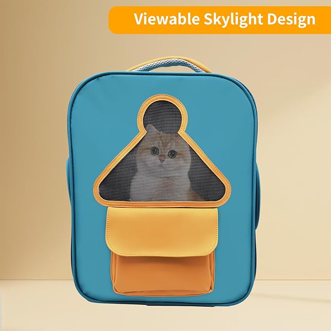 Cat Backpack Carrier,Soft Cats Carrier with Breathable Mesh,Pet Carrier for Small Dog Up to 16lbs,Dog Carrier Backpack,Durable Oxford Fabric for Outdoor&Travel