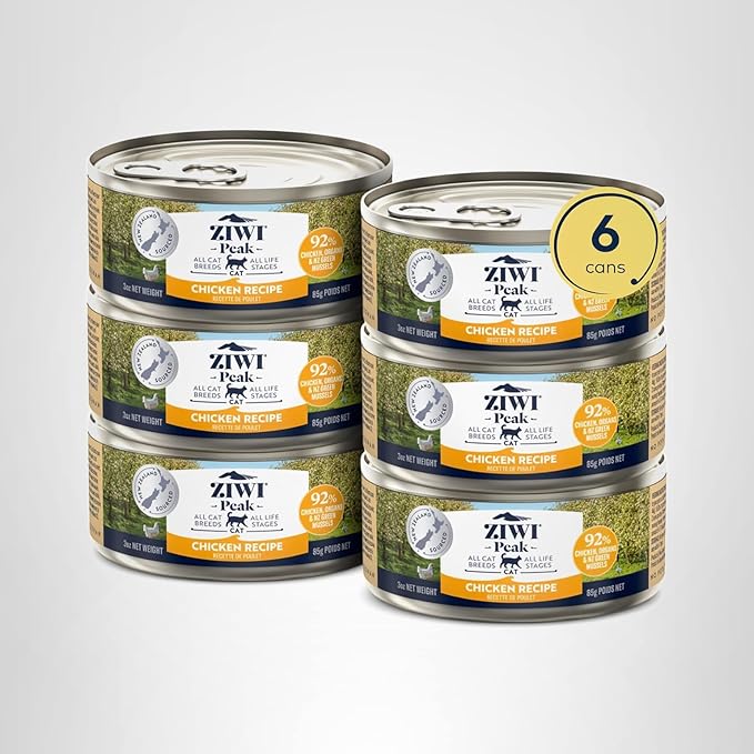 ZIWI Peak Wet Cat Food – All Natural, High Protein, Grain Free, Limited Ingredient, with Superfoods (Chicken, Case of 6, 3oz Cans)