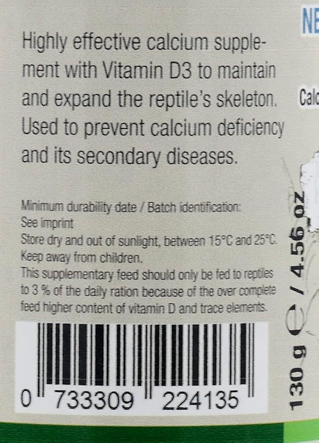 Nekton Rep-Calcium+ D3 Reptile Supplement 130gm, (4.56oz)