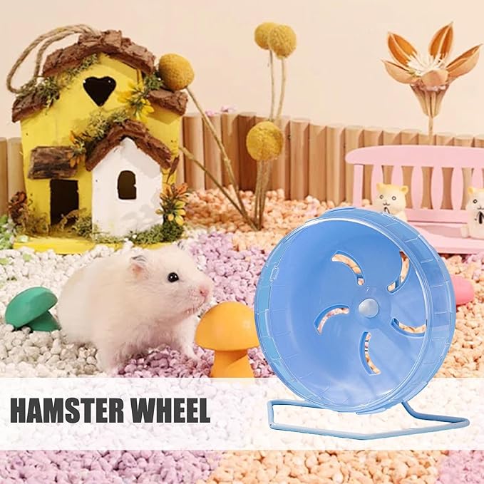 Doefo Silent Hamster Wheel, 6 Inch - Quiet Dwarf Hamster Toy, Exercise Wheel for Hamsters, Gerbils, Mice, Hedgehog | Wear Resistant, Durable Hamster Wheel