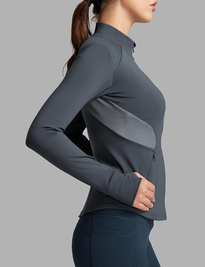 FitsT4 Sports Womens Equestrian Riding Shirts Long Sleeve Fleece Lined Horse Full-Zip Winter Thermal Jackets